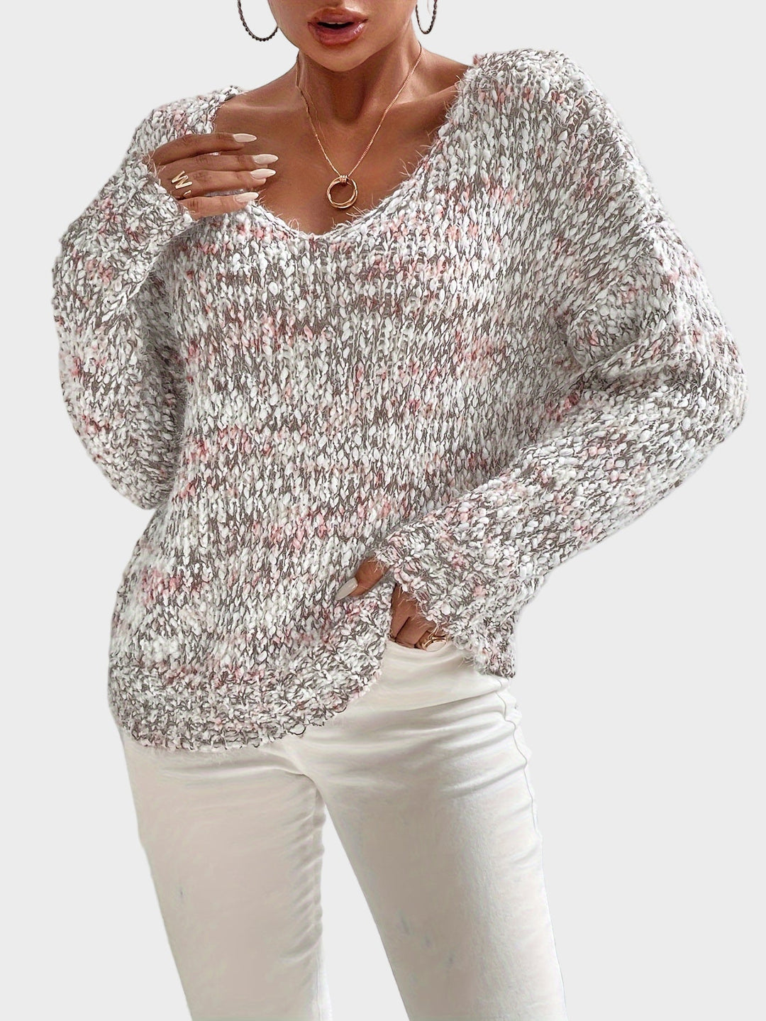 Chryselda - Casual Sweater with Sleeves