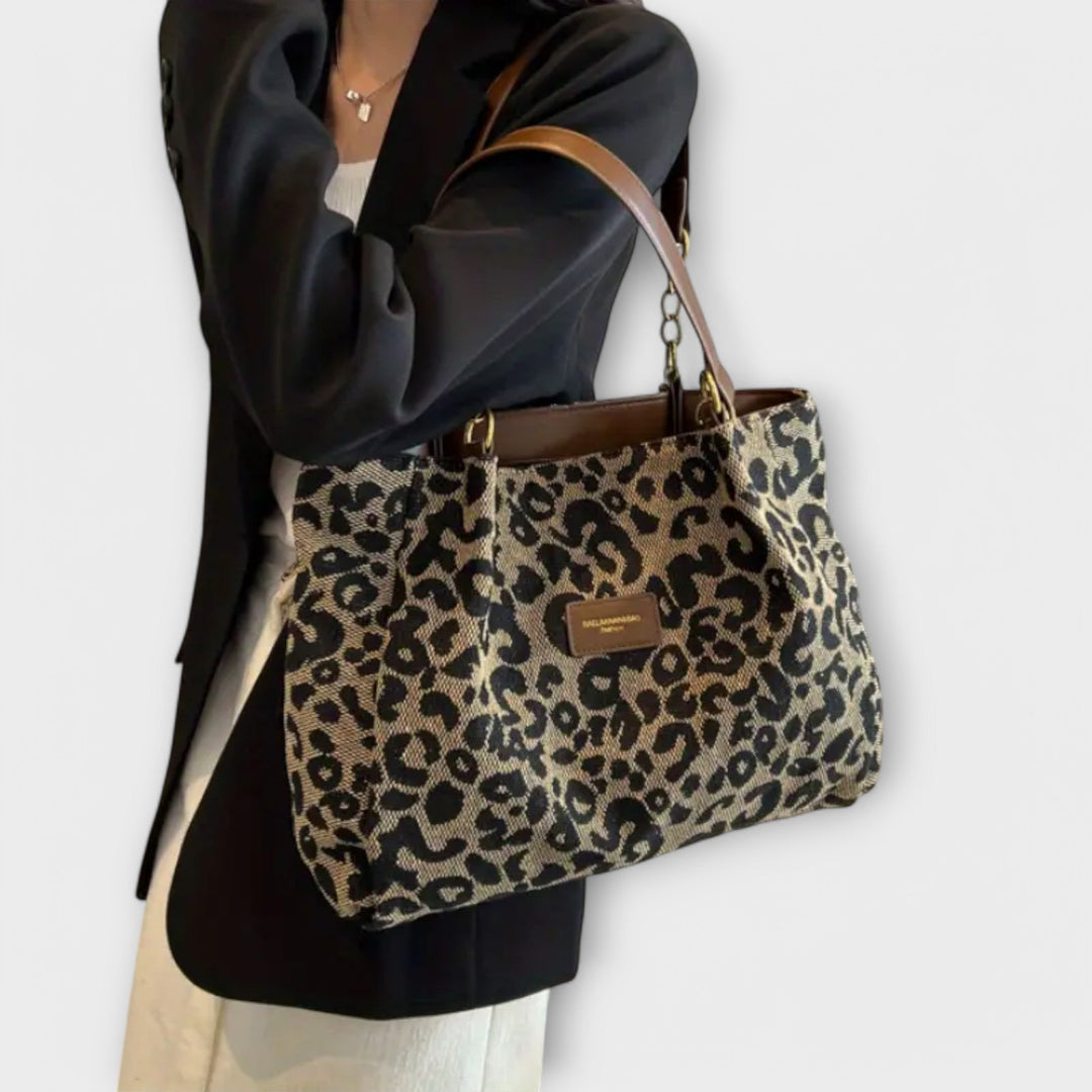 Geantă Canvas Leopard