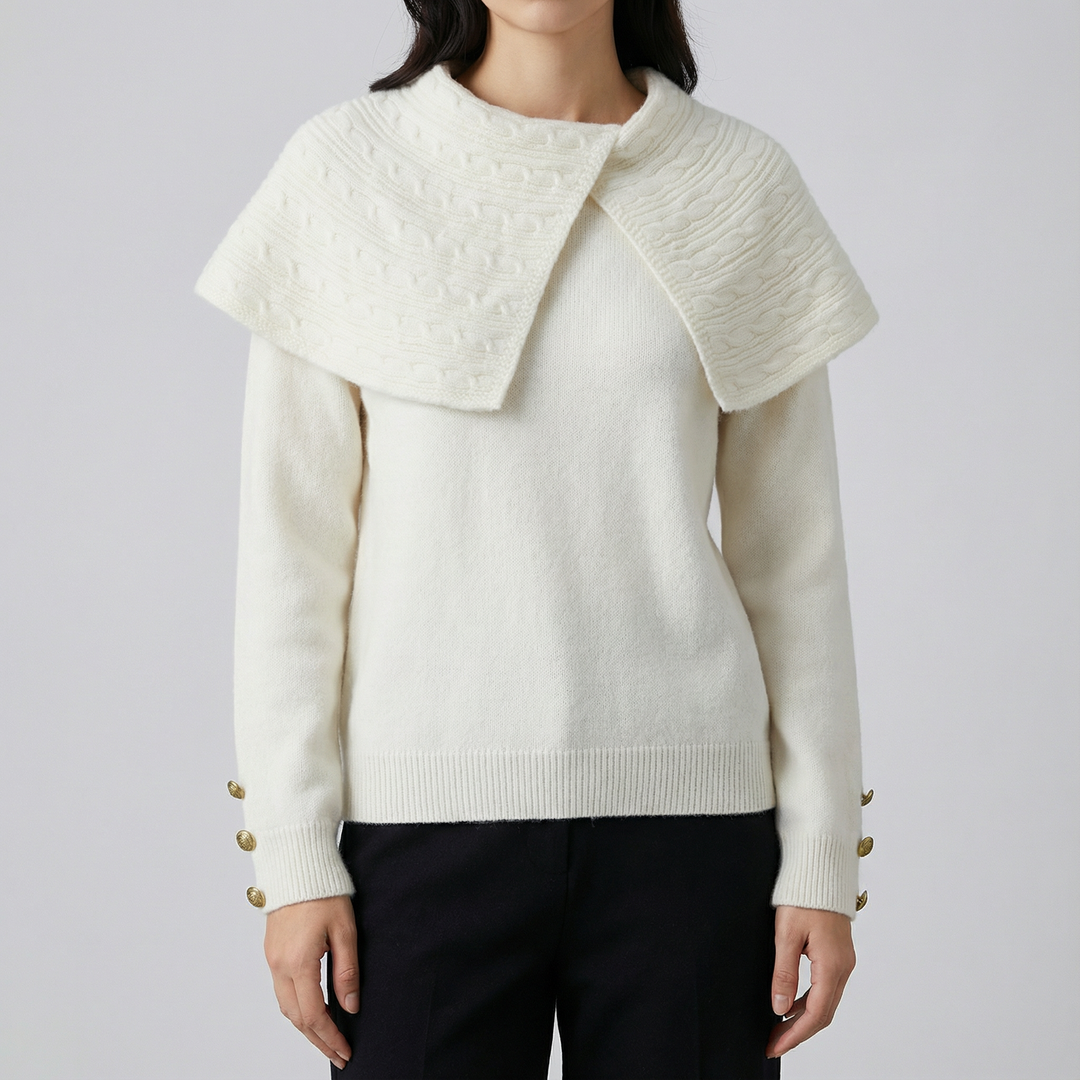 Spectacular Sweater with Maxi Shawl Collar