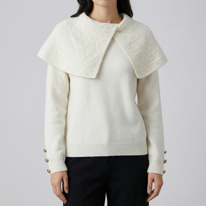 Spectacular Sweater with Maxi Shawl Collar
