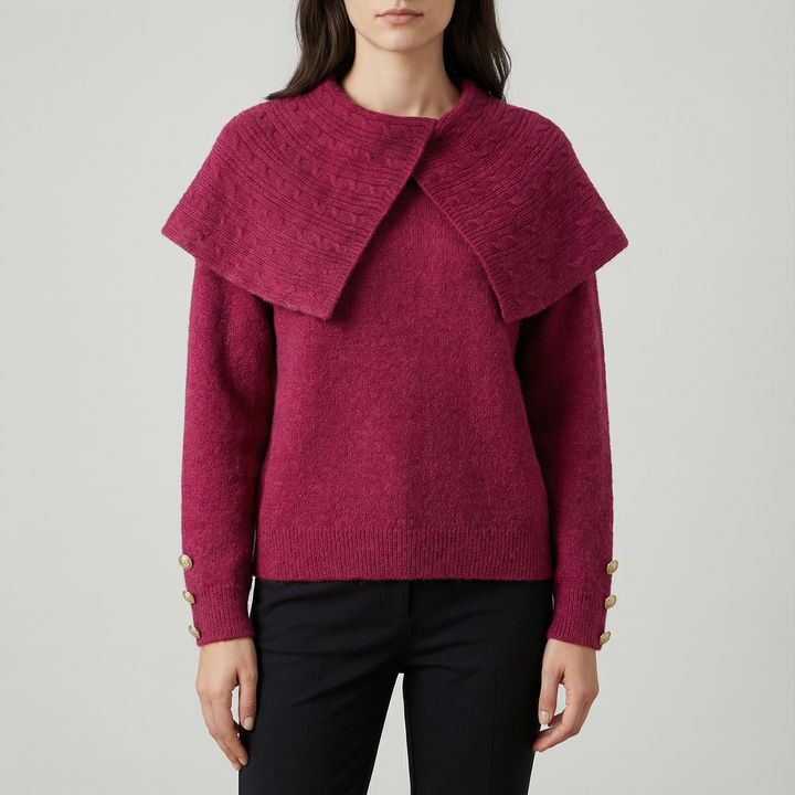 Spectacular Sweater with Maxi Shawl Collar