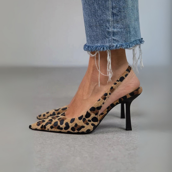 Isabelle™ – Pantofi Slingback cu Imprimeu Leopard