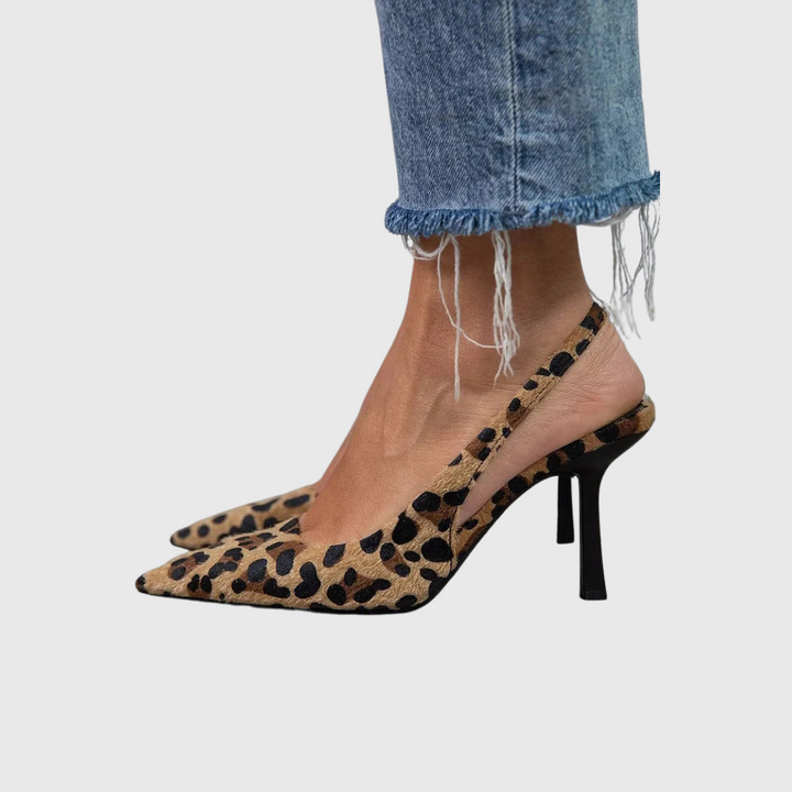 Isabelle™ – Pantofi Slingback cu Imprimeu Leopard