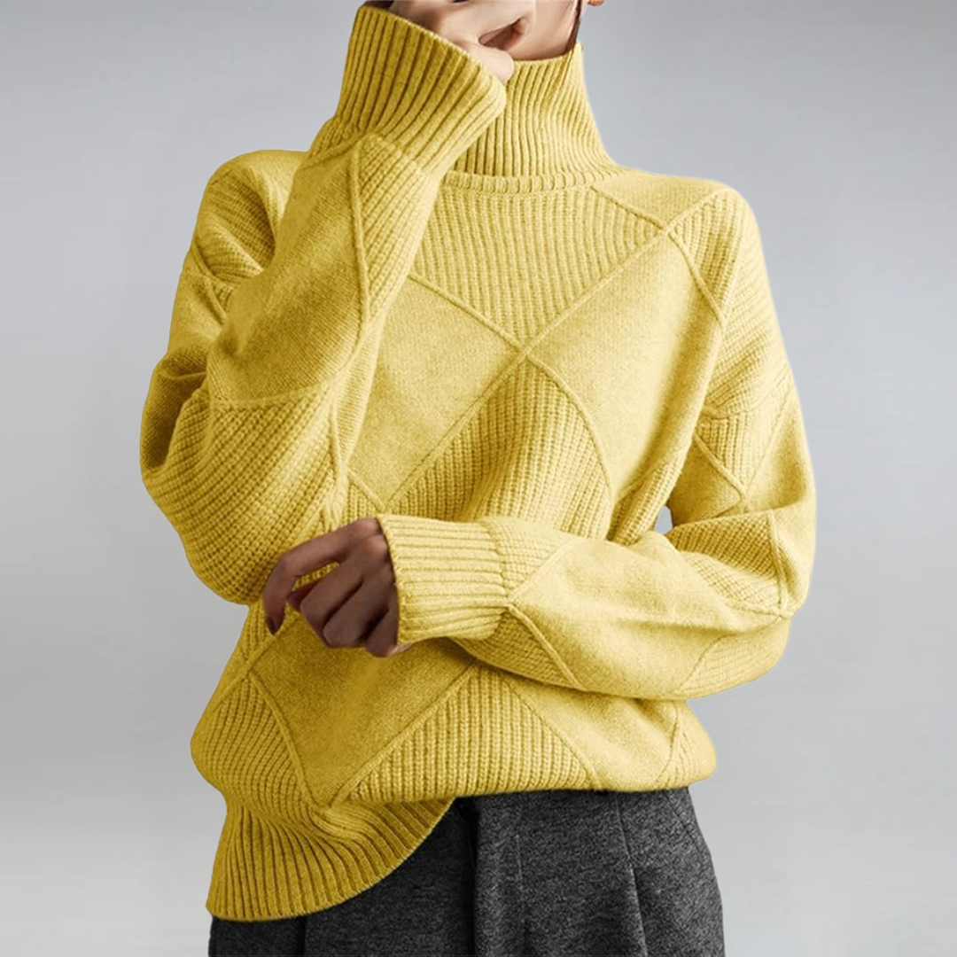 Anne | Pulover Luxe cu Guler Înalt