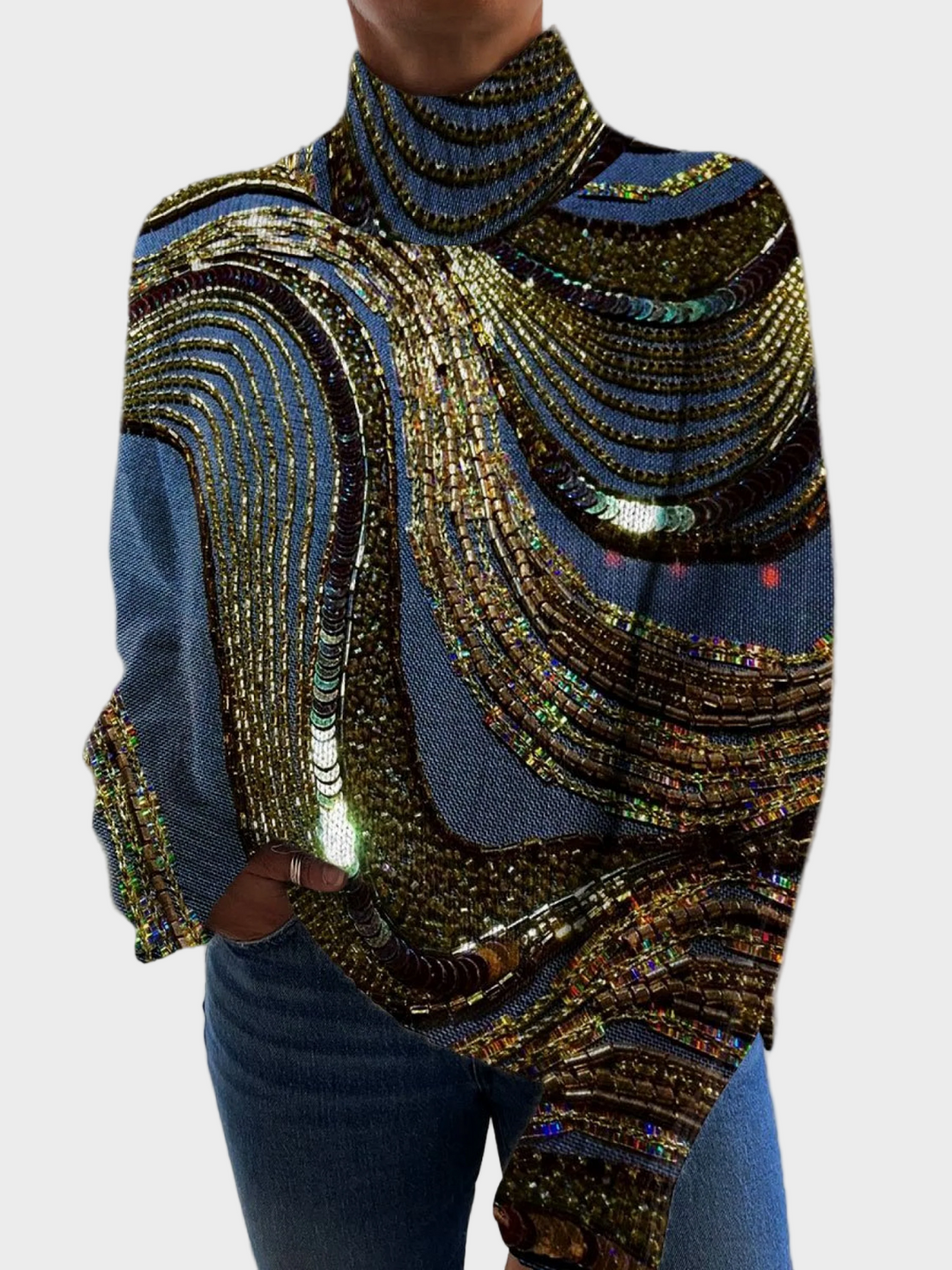 Chloe | High-Neck Christmas Sweater