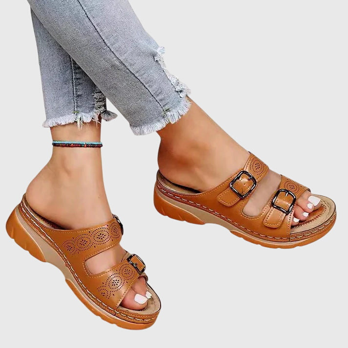 Diora™ | Sandale ortopedice din piele