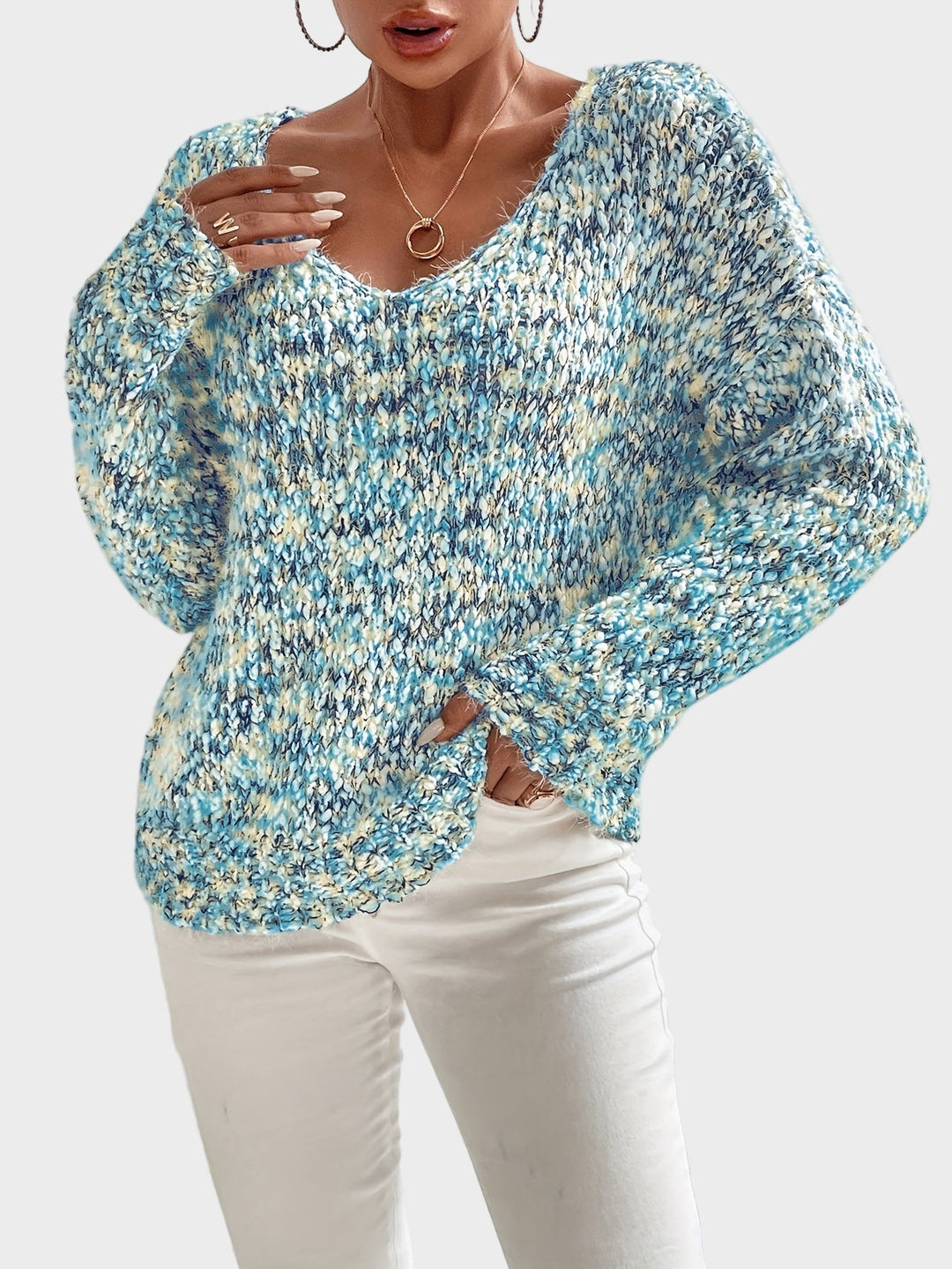 Chryselda - Casual Sweater with Sleeves