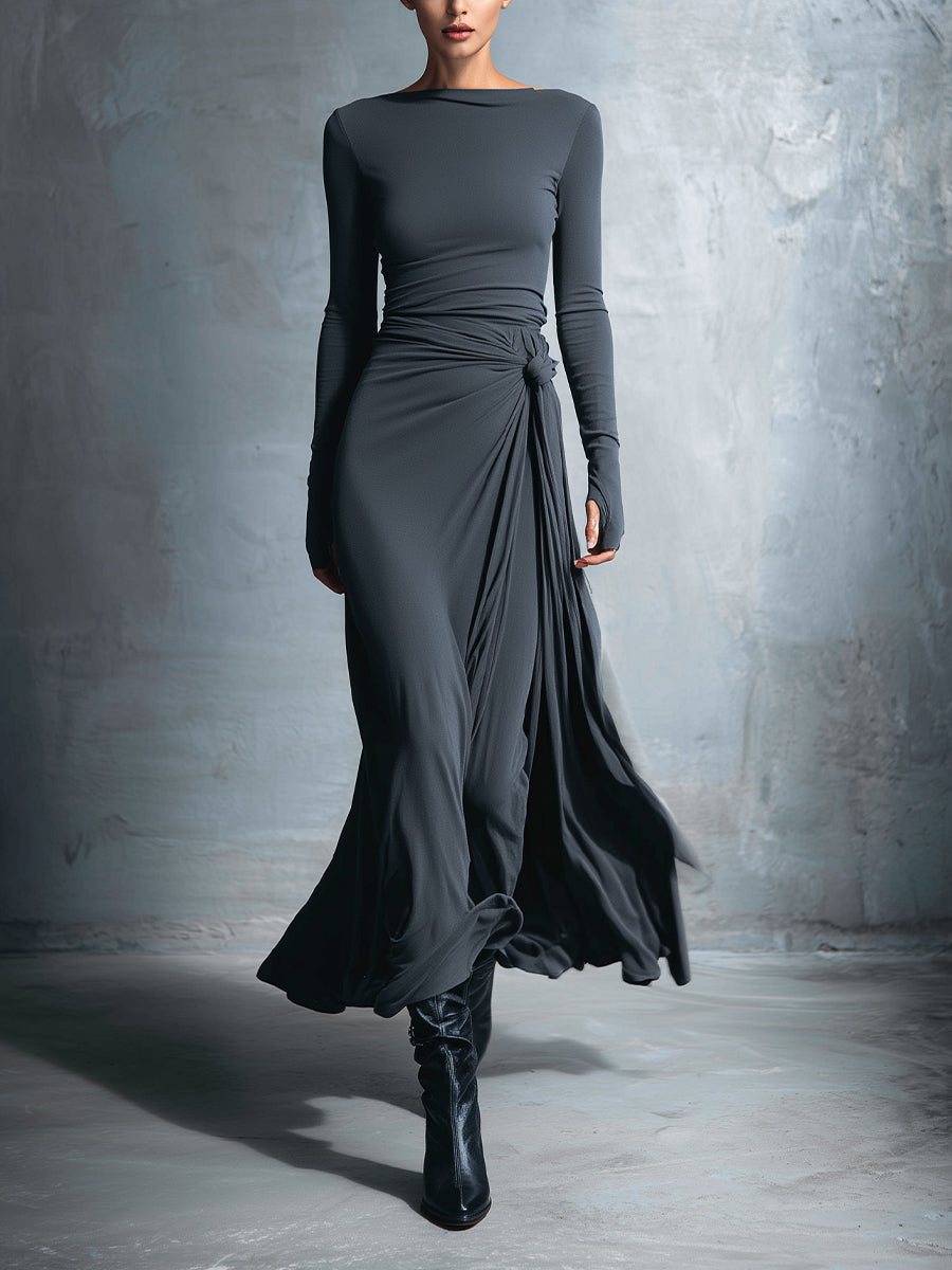 Ilinca | Maxi dress with side knot