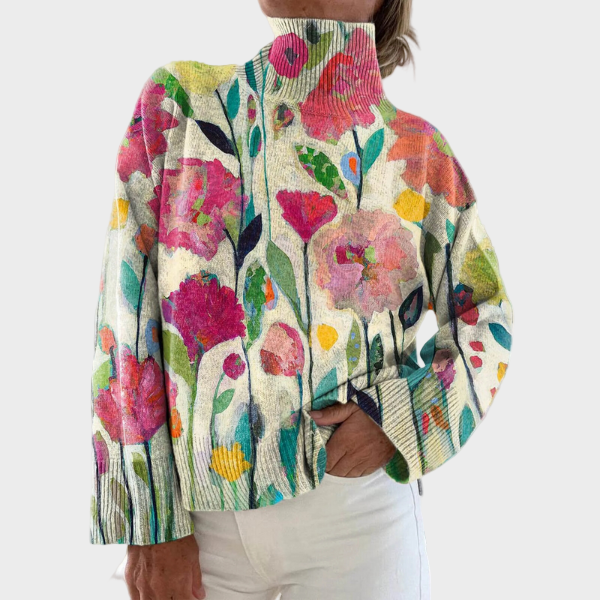 Eliza | Pulover Vintage Confortabil cu Guler Roulat