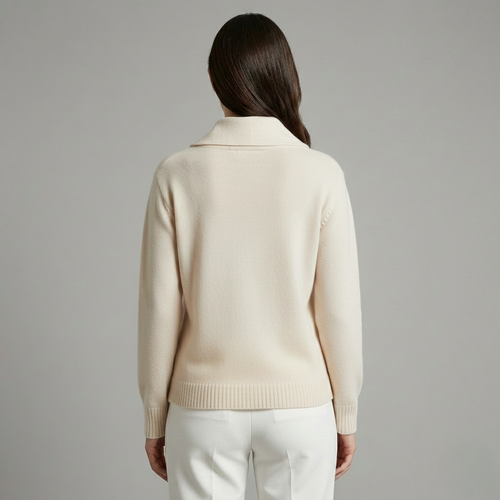 Draped neck sweater