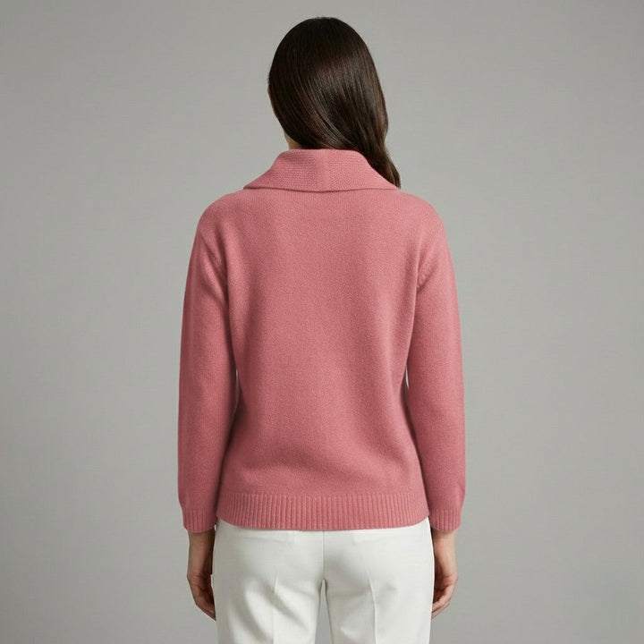 Draped neck sweater