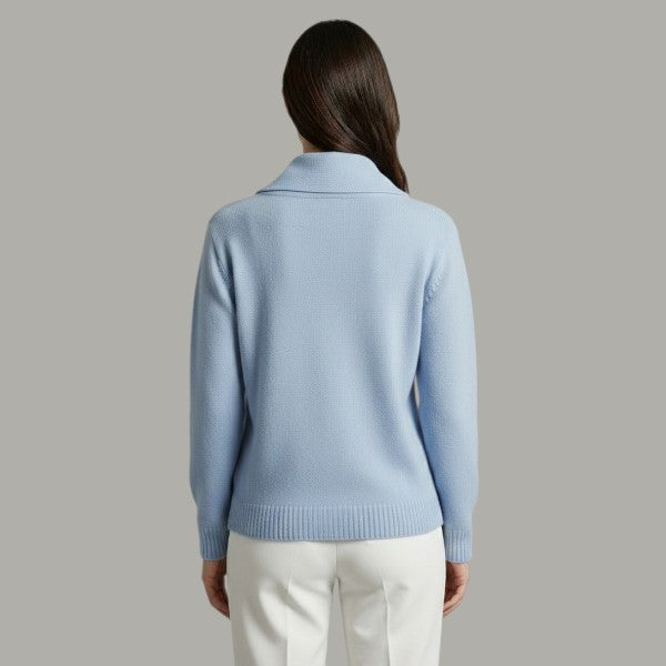Draped neck sweater