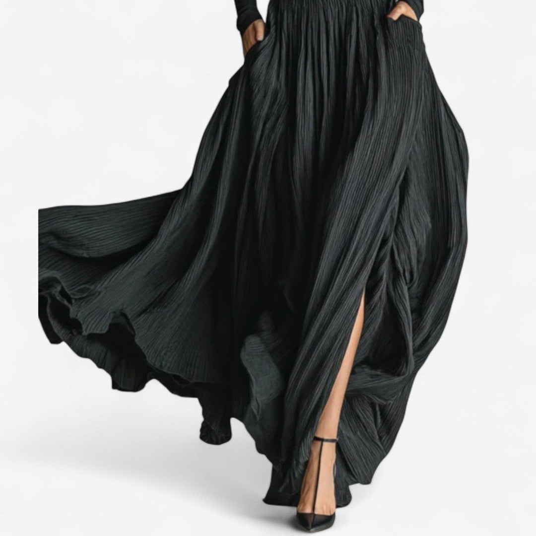 Paula | Rochie maxi cu talie înaltă
