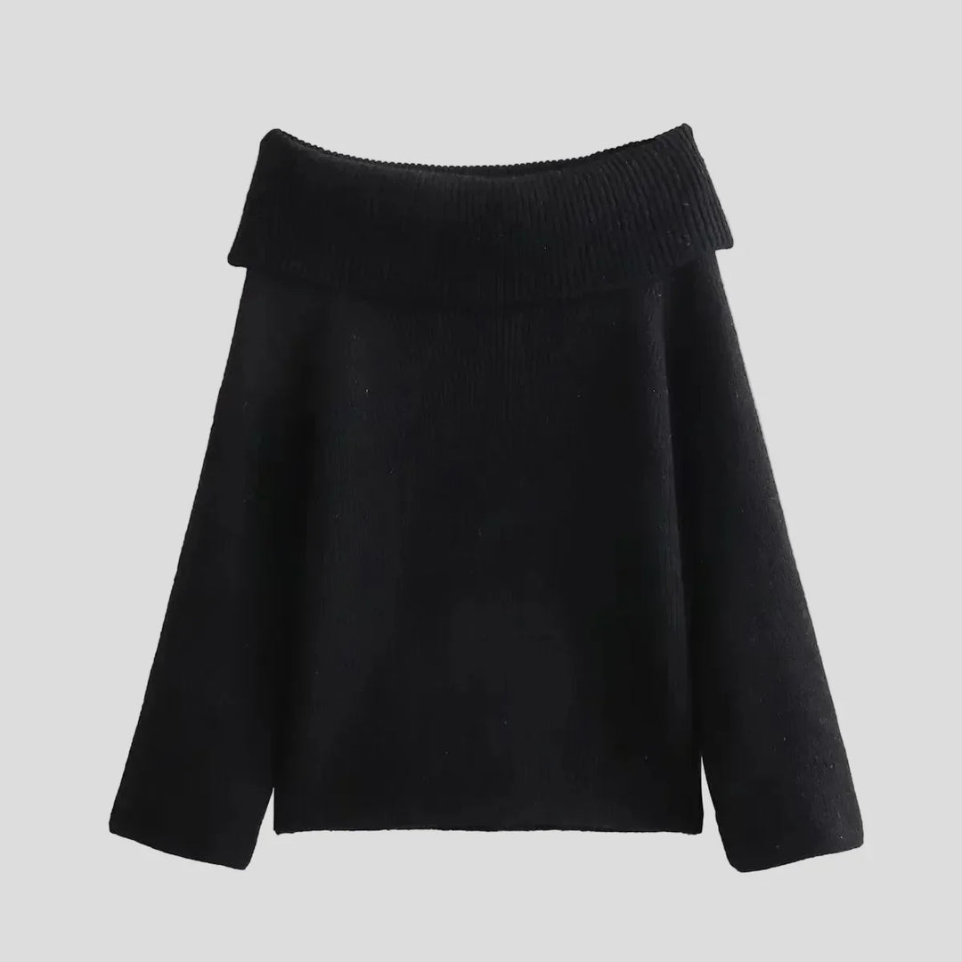 Pulover elegant cu guler căzut