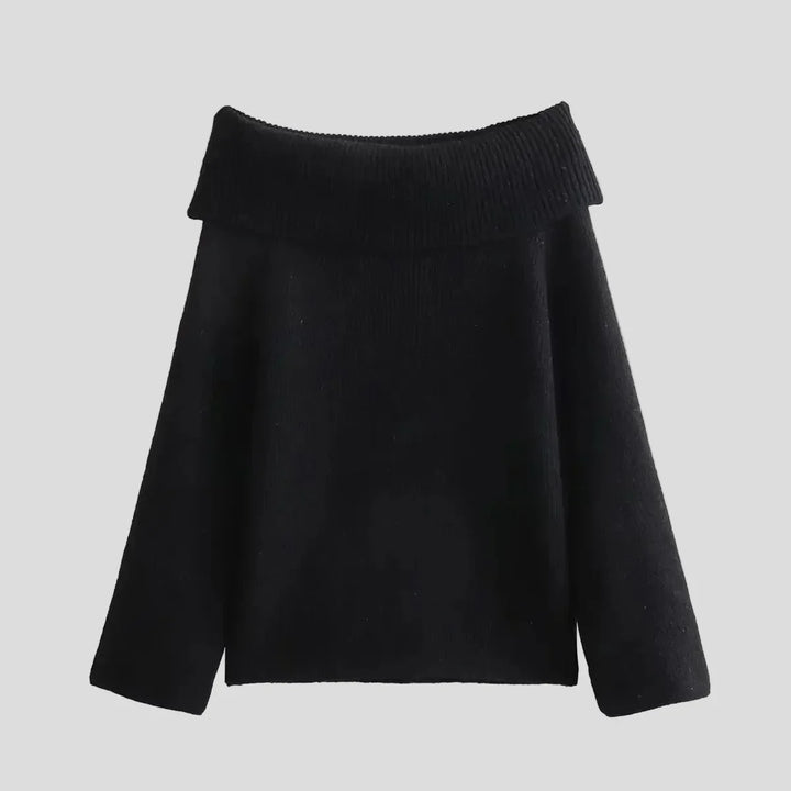 Pulover elegant cu guler căzut