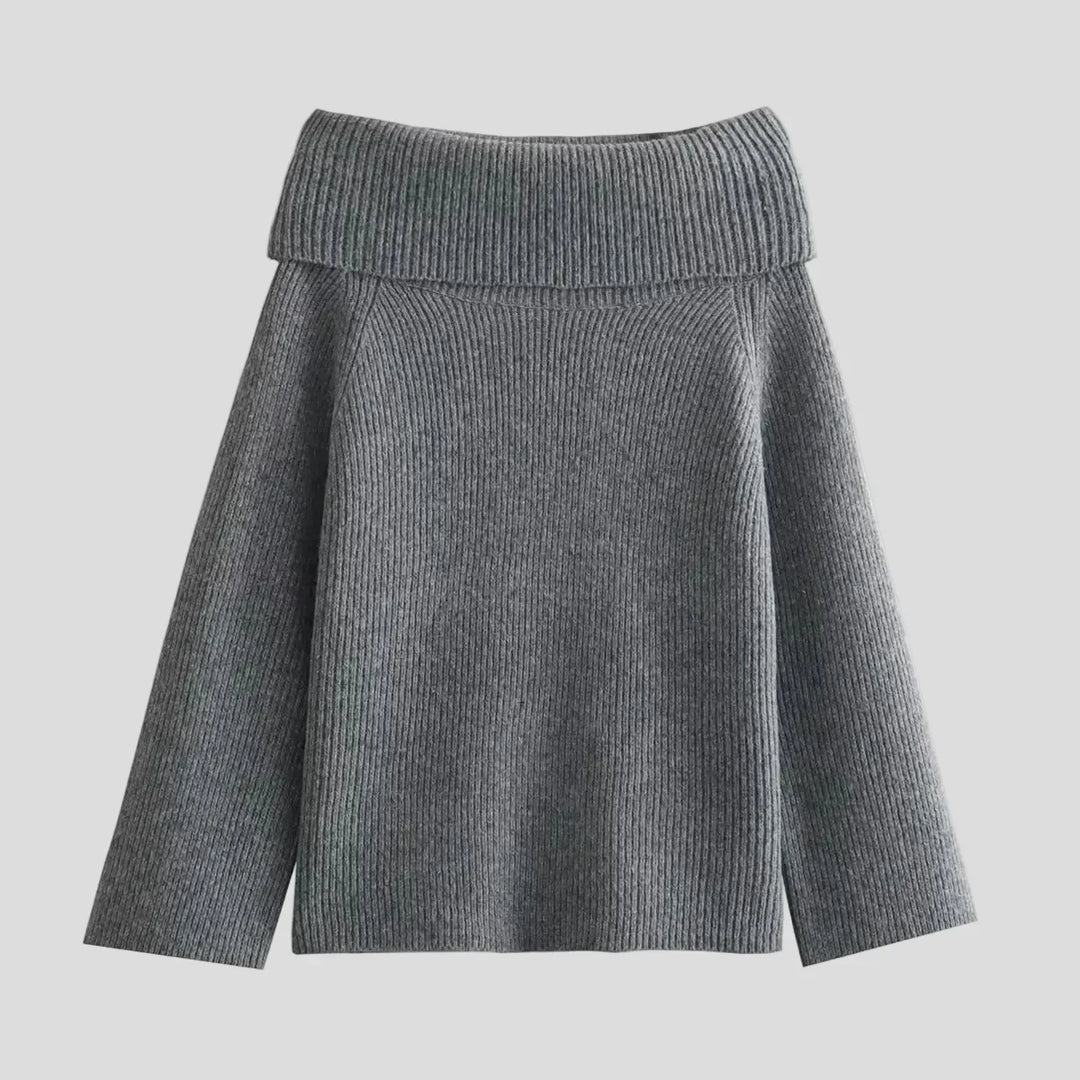 Pulover elegant cu guler căzut