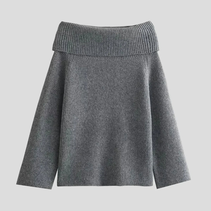 Pulover elegant cu guler căzut