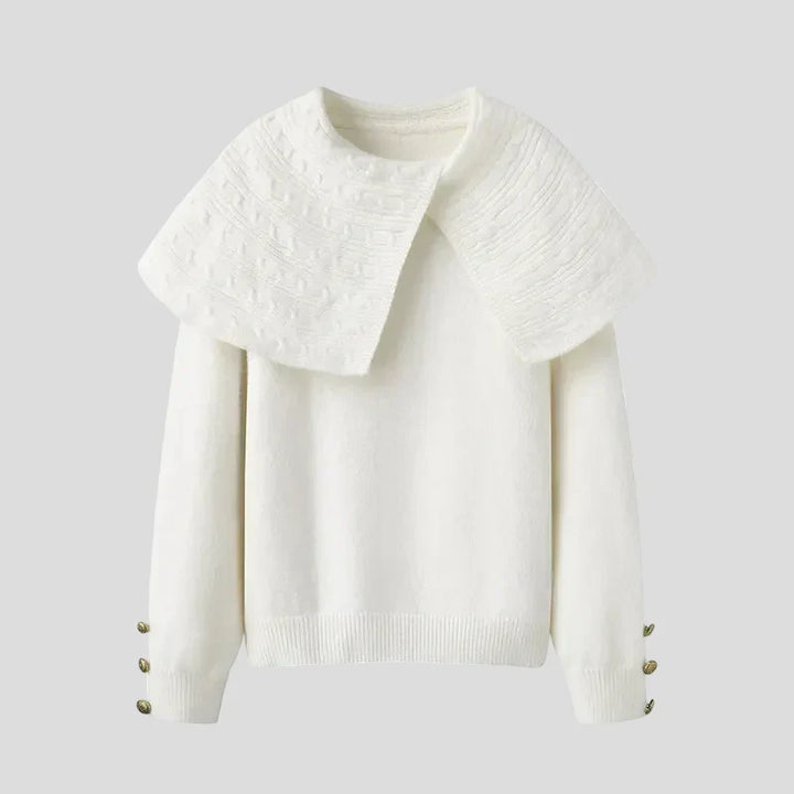 Spectacular Sweater with Maxi Shawl Collar
