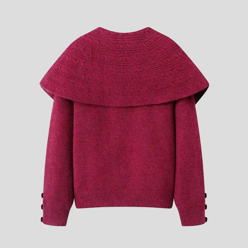 Spectacular Sweater with Maxi Shawl Collar