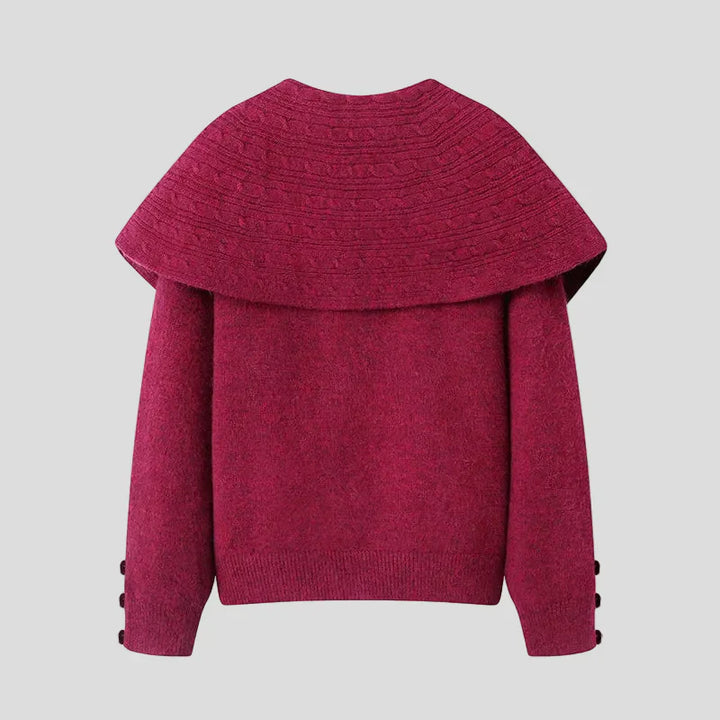 Spectacular Sweater with Maxi Shawl Collar