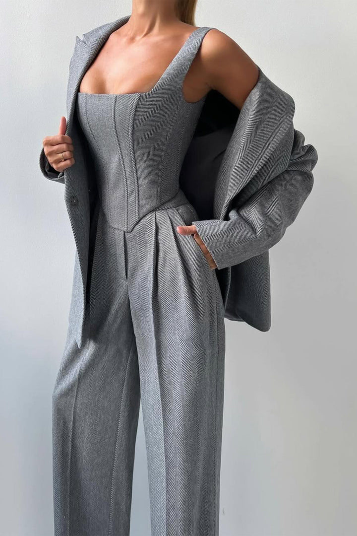 Grace | Three-Piece Double-Breasted Suit Set