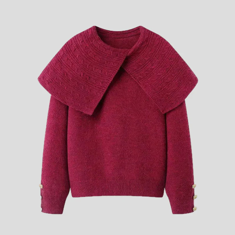 Spectacular Sweater with Maxi Shawl Collar