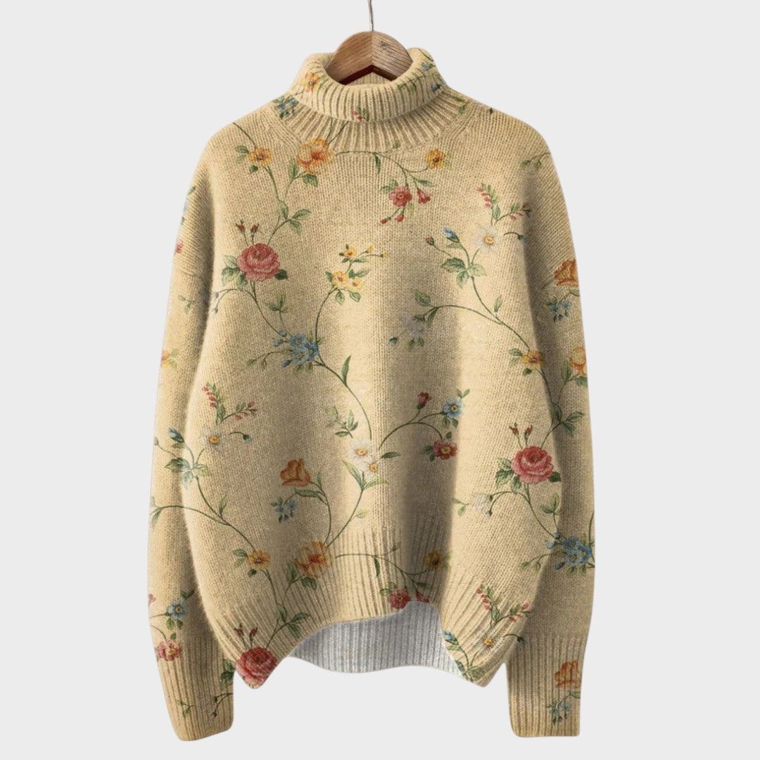 Trandafir | Pulover cu imprimeu floral vintage