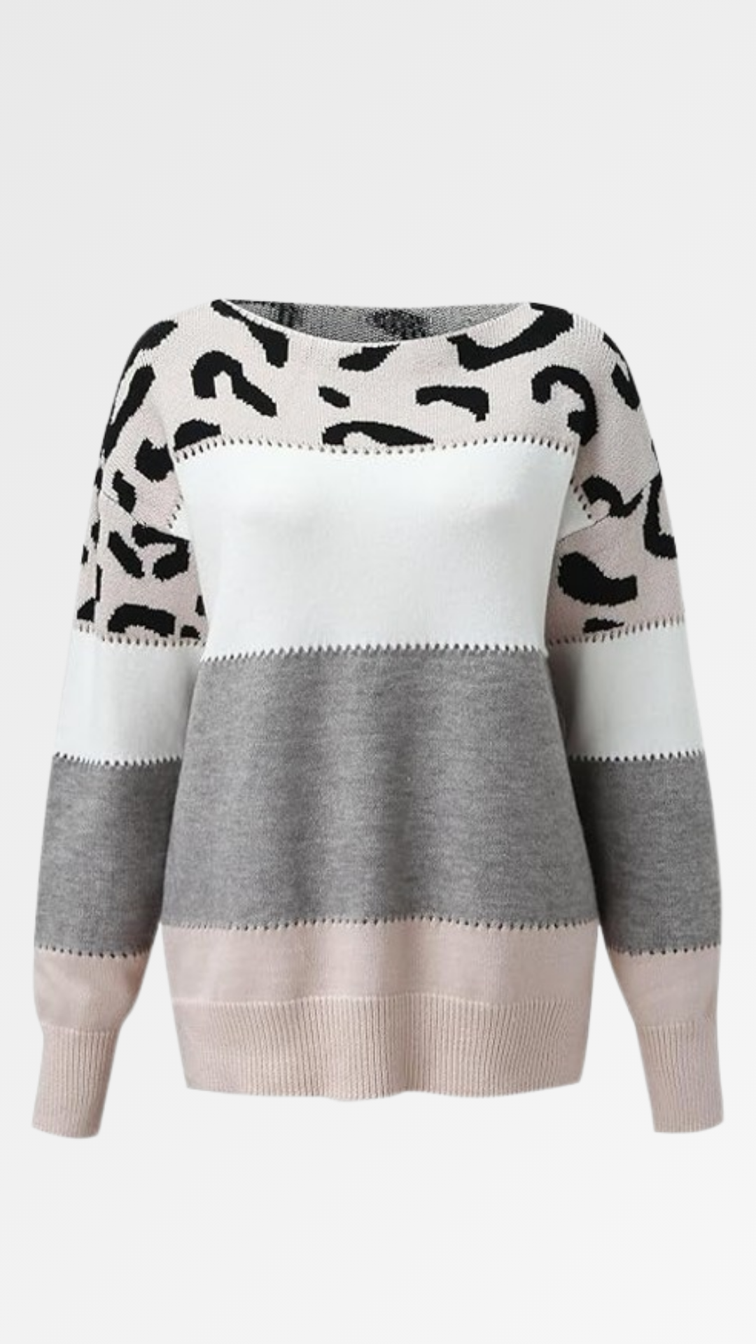 Camelia - Pulover elegant cu imprimeu leopard