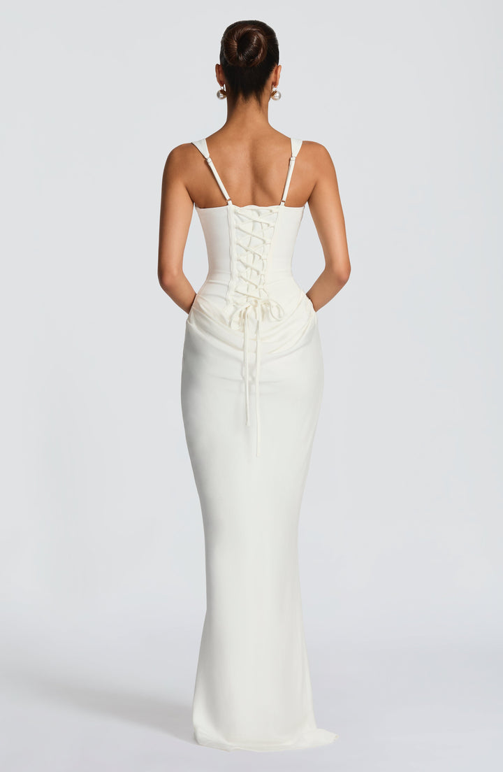 Daria ❘ Rochie maxi cu decolteu pătrat