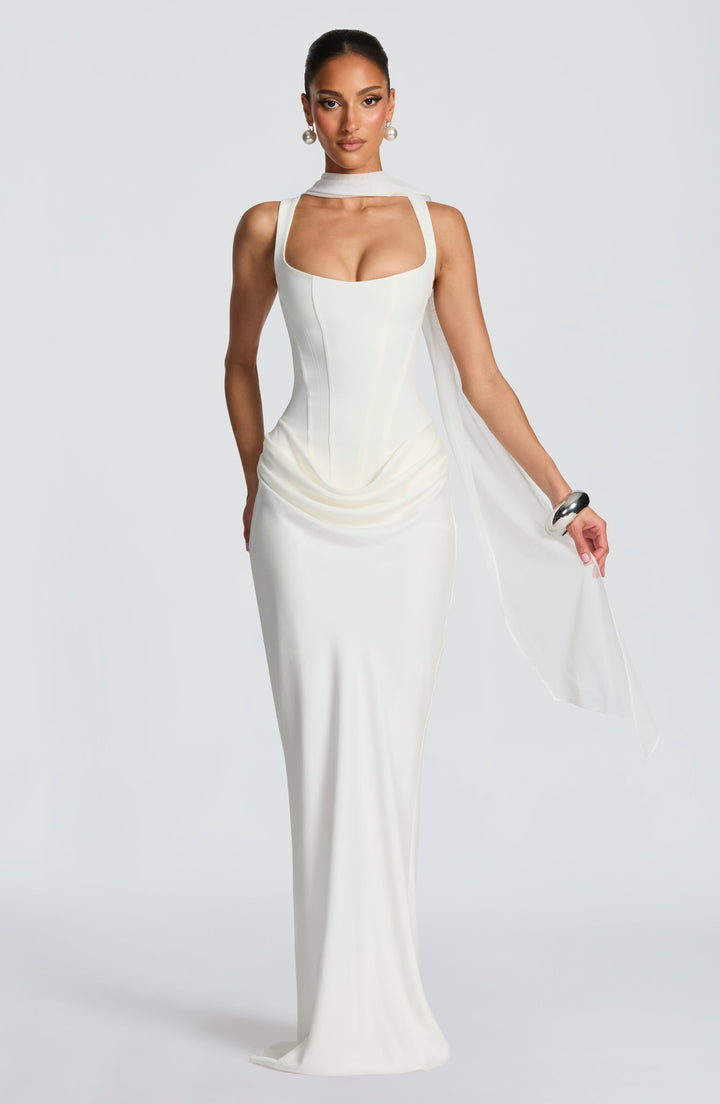 Daria ❘ Rochie maxi cu decolteu pătrat