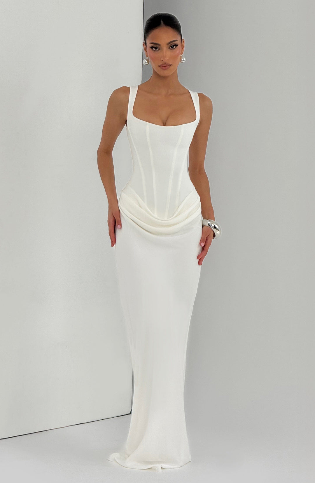 Daria ❘ Rochie maxi cu decolteu pătrat