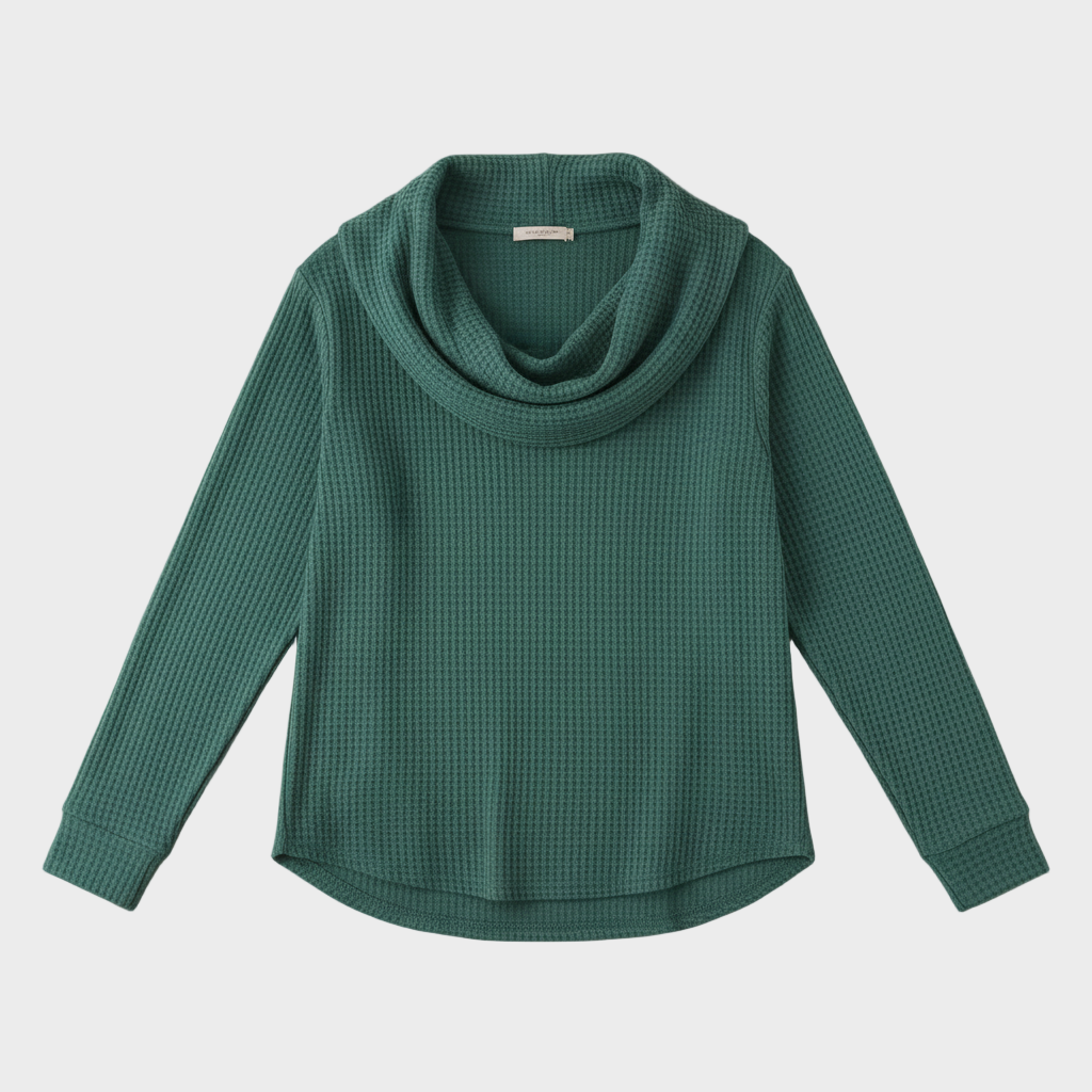Pulover elegant cu guler drapat