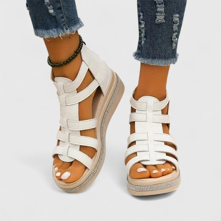 Kendall | Sandale ortopedice cu pietricele strass