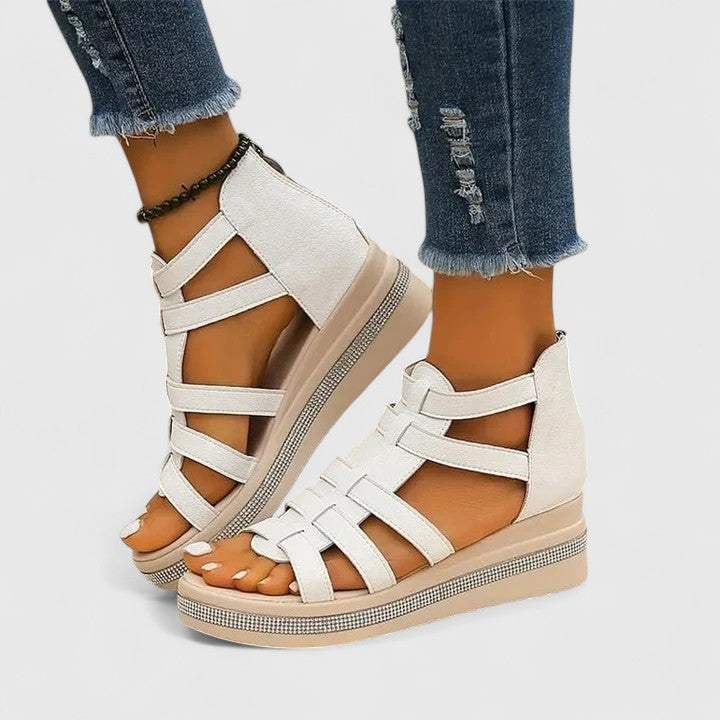 Kendall | Sandale ortopedice cu pietricele strass