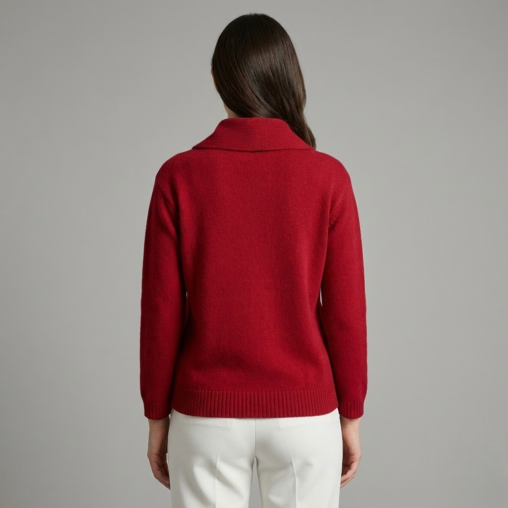 Draped neck sweater