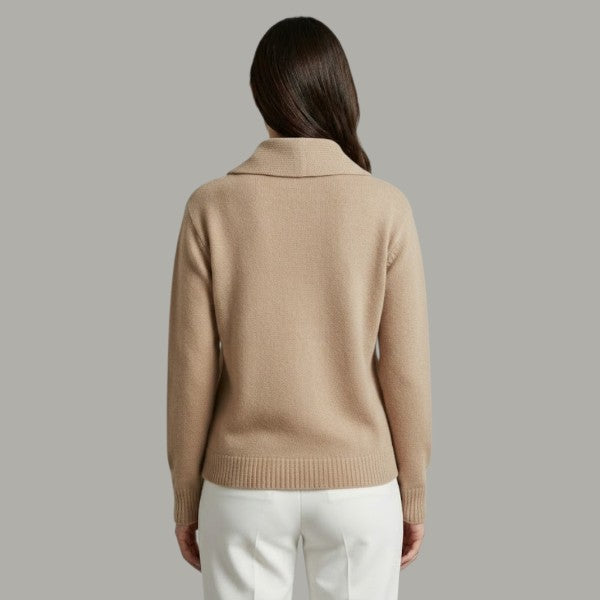 Draped neck sweater