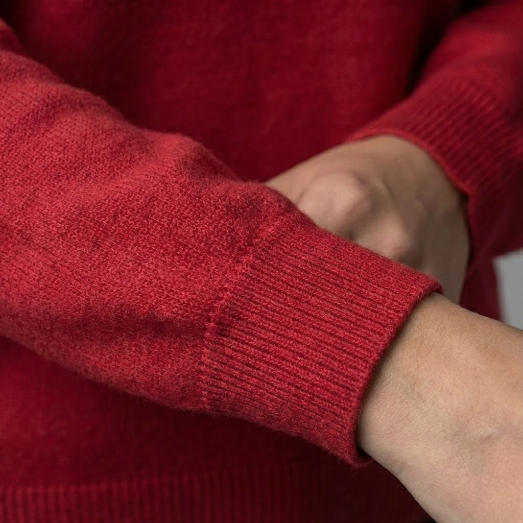 Sweater with bow collar